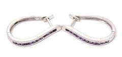 Amethyst Gemstone Earrings in Sterling Silver