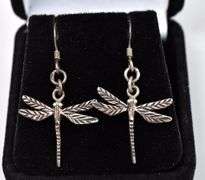 Dragonfly Earrings in Sterling Silver