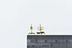 14K Yellow Gold Teddy Bear Stuffed Animal Kids Toy Stud Earrings