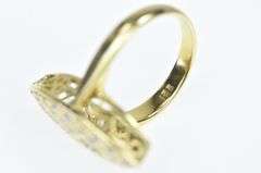 18K Yellow Gold 0.43 Ctw Marquise Diamond Navette Cluster Ring