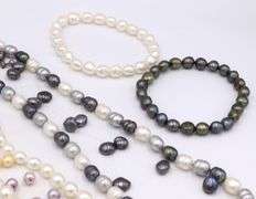 Big group lot of sterling silver Pearl Jewelry