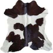 South American Genuine Calfskin Chocolate Dark Brown Cowhide Rug