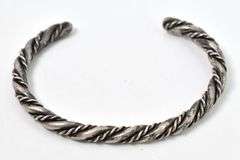Twisted Cuff Bracelet in Sterling Silver