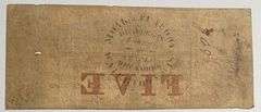$5 Bank of the Republic Providence Rhode Island Note Aug 15 1855