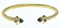 18K Yellow Gold David Yurman Renaissance Designer Cuff Bracelet