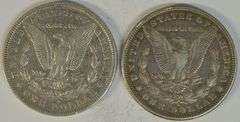Pair of key date 'S' Mint Morgan Silver Dollars from 1889 and 1898