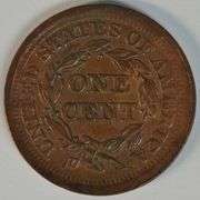 Needle-sharp AU 1852 Braided Hair Large Cent