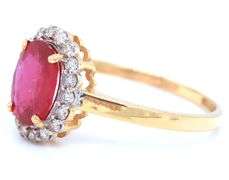 Lovely Ruby and Diamond 14kt Ring