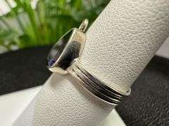 Sterling Silver Natural Gemstone Ring Size 7