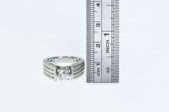 14K White Gold 1.27 Ctw Diamond Illusion Engagement Ring