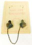 Vintage Sterling Silver Duck Baby Bib Clips