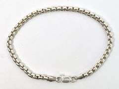 Box Chain Bracelet in Sterling Silver