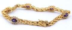 Group lot of 925 sterling silver over gold plated bracelets and watch