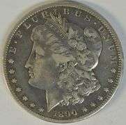 Handsome 1890-CC Morgan Silver Dollar in upper end circ