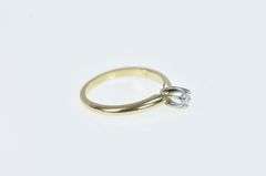 14K Yellow Gold 0.16 Ct Diamond Solitaire Vintage Engagement Ring
