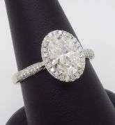 2.07CTW Diamond Encrusted Halo Diamond Ring