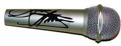 Gene Simmons Kiss Autographed Facsimile Signed Microphone