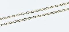 Gold Filled 1.5mm Cable Chain Vintage Oval Link Necklace