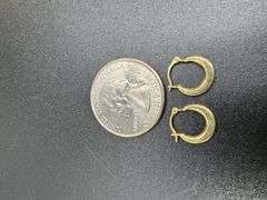 10k Yellow Gold Hoop Earrings 10.5mm