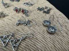 Sterling Silver Earring Assortment Various Sizes & Styles (10 Earring Lot)