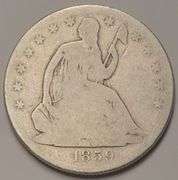 1859-O Seated Liberty Half Dollar, Circulated.