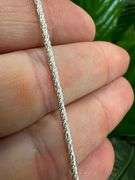 Sterling Silver 925 2mm Fox Tail Chain Italian 24" Necklace