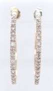 10kt Yellow gold 1.25ctw diamond hoop earrings
