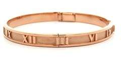 Tiffany & Co. 0.13ctw Diamond Atlas Bangle Bracelet in 18K W/Box