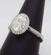 2.07CTW Diamond Encrusted Halo Diamond Ring