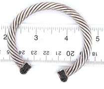 David Yurman Candy cuff white Agate and black diamonds