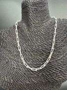Sterling Silver Diamond-Cut Paperclip Bead Chain Necklace 18"