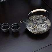 Japanese Koi Traditional Cast Iron Teapot Set