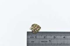 21K Yellow Gold Pave Sapphire Ruby Peridot Heart Charm/Pendant