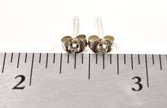 CZ Gemstone Stud Earrings in Sterling Silver