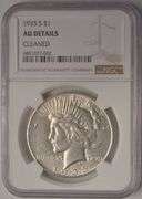 1935-S Peace Dollar NGC AU Details Cleaned