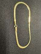 10k Yellow Gold 3mm Herringbone 8" Bracelet