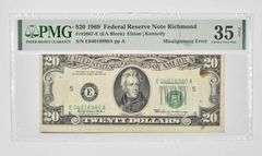 $20 1969 Richmond VA FRN PMG 35 NET Choice VF Fr# 2067-E Misalignment Err