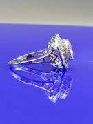 Beautiful 14 Kt White Gold Plate 3.5 Ct VVs1 White I-J Fire Moissanite Ring