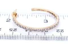 10kt Yellow gold 1.25ctw diamond hoop earrings