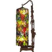 Vintage Vineyard Grapes Stained Glass Lamp