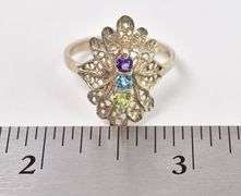 Colorful CZ Ring in Sterling Silver