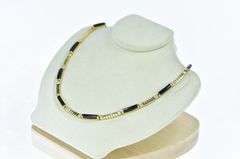 18K Yellow Gold Bernard K. Passman Black Coral Collar Necklace