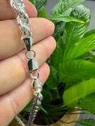Sterling Silver Heavy Diamond-Cut Rope Chain 7mm Solid 925 Italy New Men's Necklace 24"