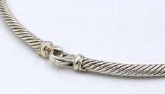 David Yurman 2 tone Choker cable necklace