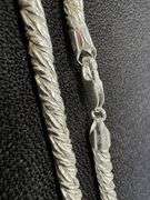 Sterling Silver Twisted Foxtail Rope Chain 4.5mm Solid 925 Italy New Necklace 18"