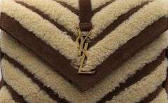 YSL Medium Collage Sherling and Suede Shoulder bag