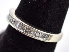 Exciting 14K White Gold Diamond Band Ring
