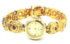Group lot of 925 sterling silver over gold plated bracelets and watch