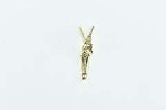14K Yellow Gold Tinkerbell Peter Pan Disney Fairy Pixie Charm/Pendant