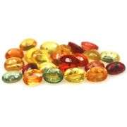 7.07ct heated only Autumn leave Sapphire set